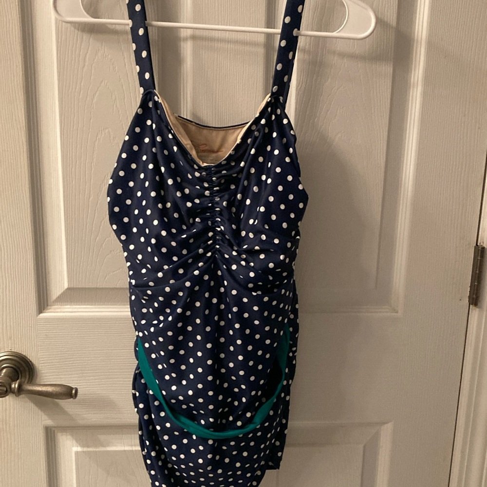 Jessica Rey Polka Dot One-Piece Swimsuit size large